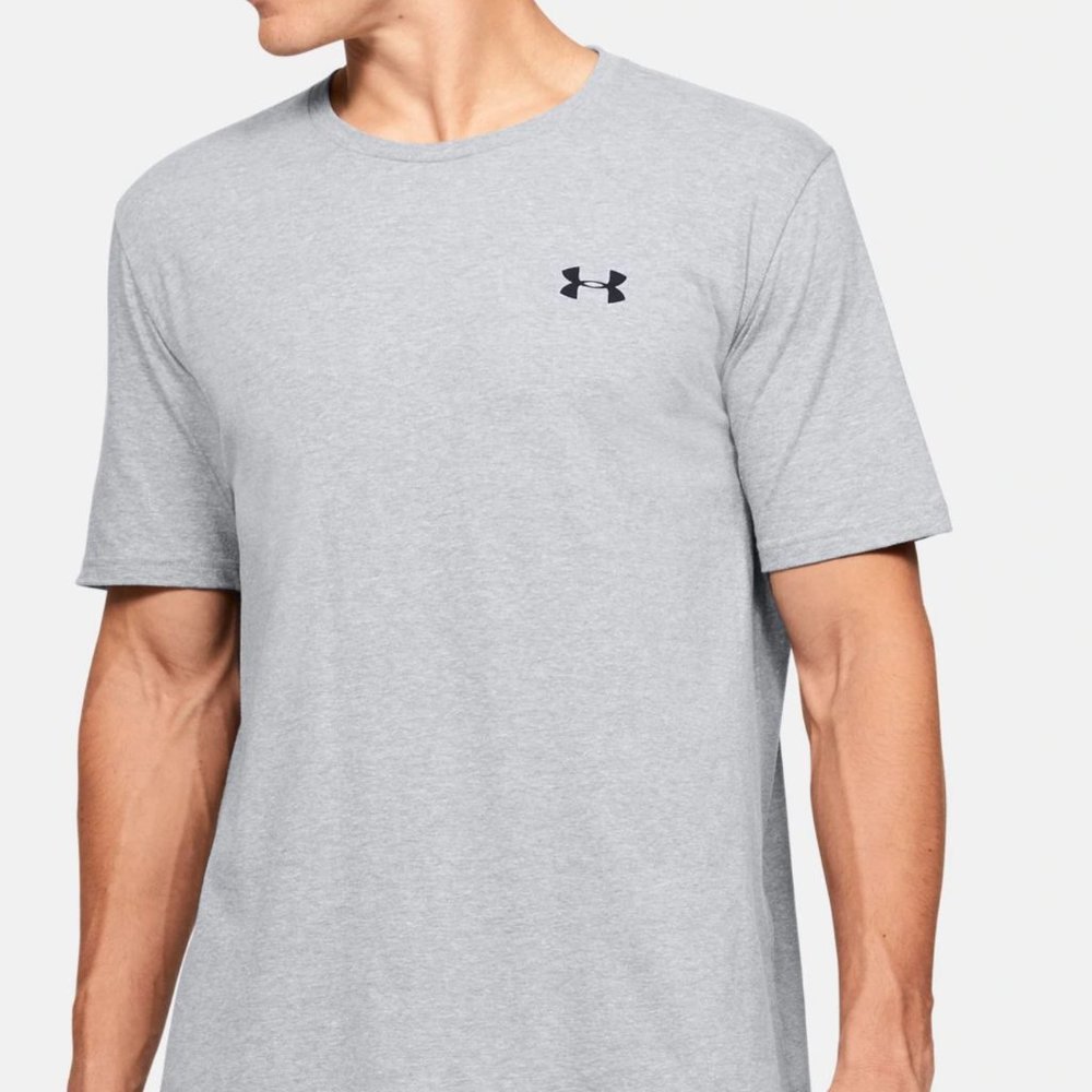 Under Armour Heather Gray Lockup Short Sleeve Shir